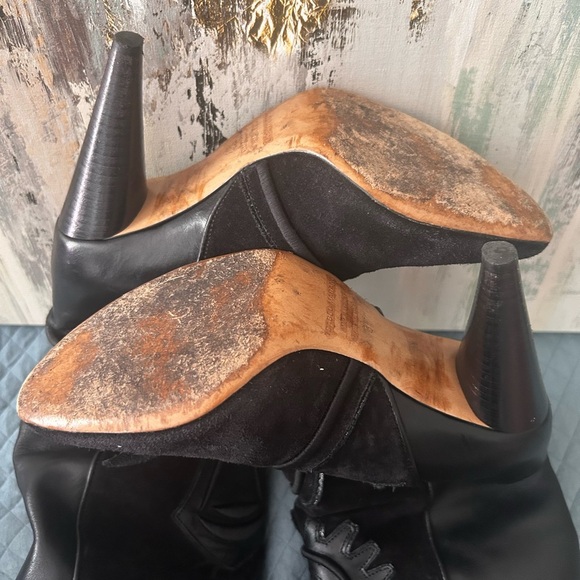 ISABEL MARANT Becky Thigh High Farrah Leather Boots- Black/ Size - Picture 10 of 16